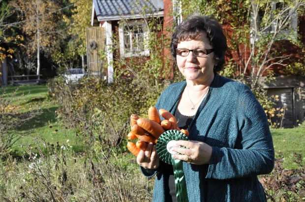Paula Sundström tuumasi, että hänen koossa voittoisa porkkanansa oli myös kisan kaunein.