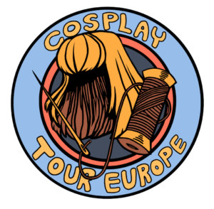Cosplay Tour Europe -logo, suunnitellut Linnea Viljamaa