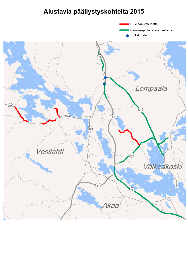 Kesä tuo asfalttikoneet