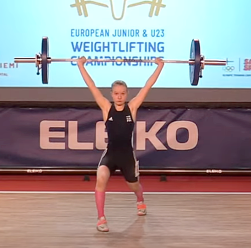 Iiris Savolainen, työntö 61 kg, EM21 Rovaniemi (1)